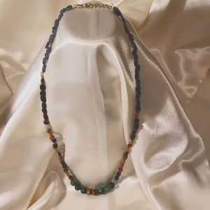 137ct Natural Iolite & Tourmaline Bead Necklace